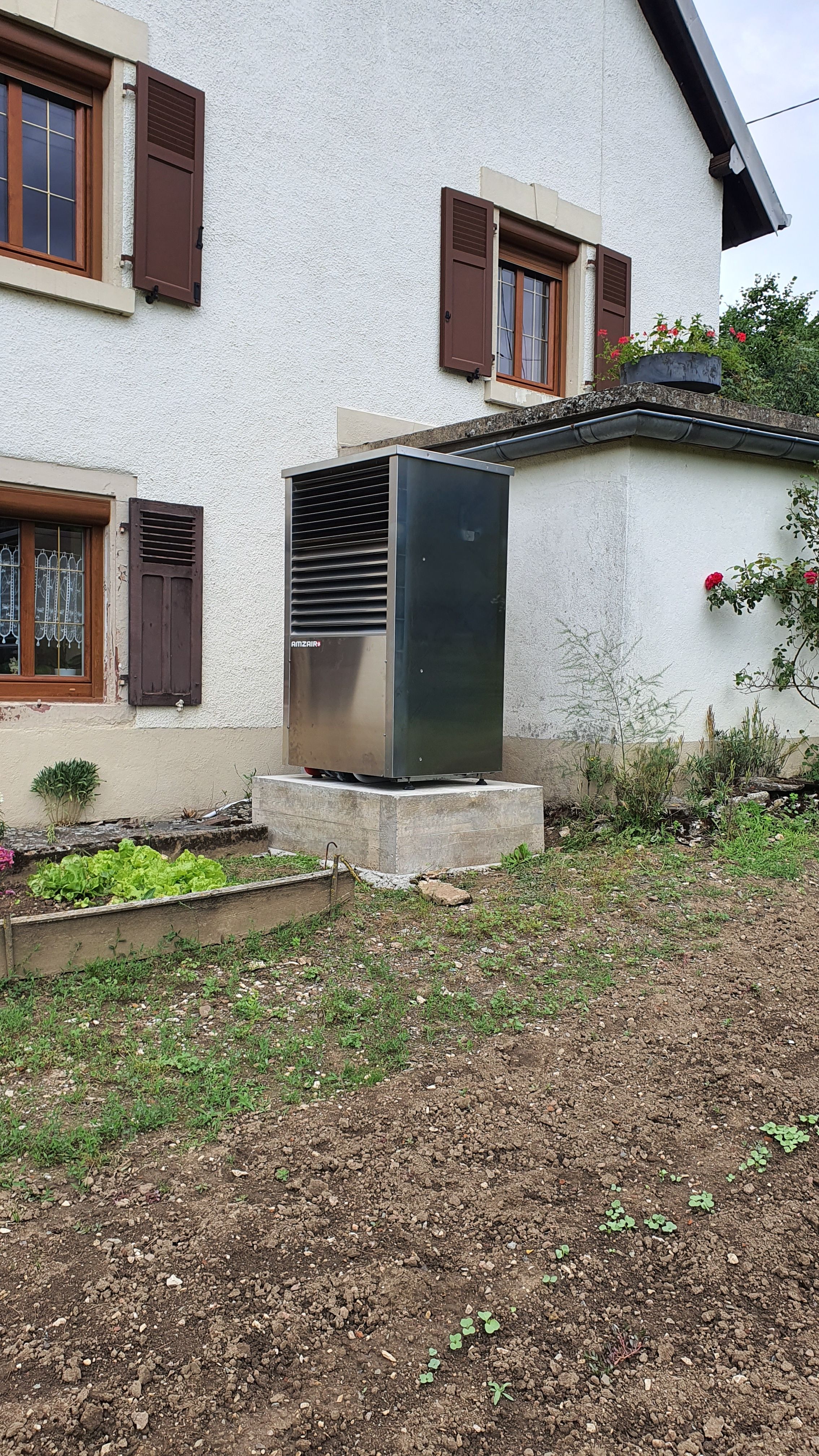 evacuation pompe à chaleur installé par géothermie sud alsace